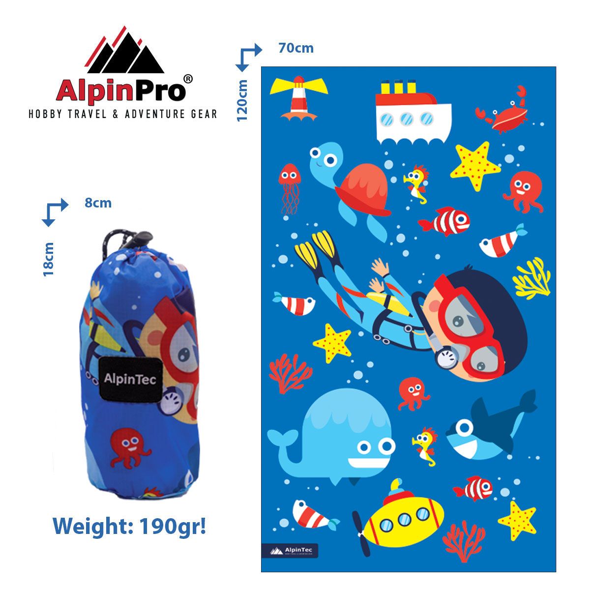 Φωτογραφία προϊόντος: AlpinPro Πετσέτα Microfiber Dryfast Diving L (CMS-L-3)