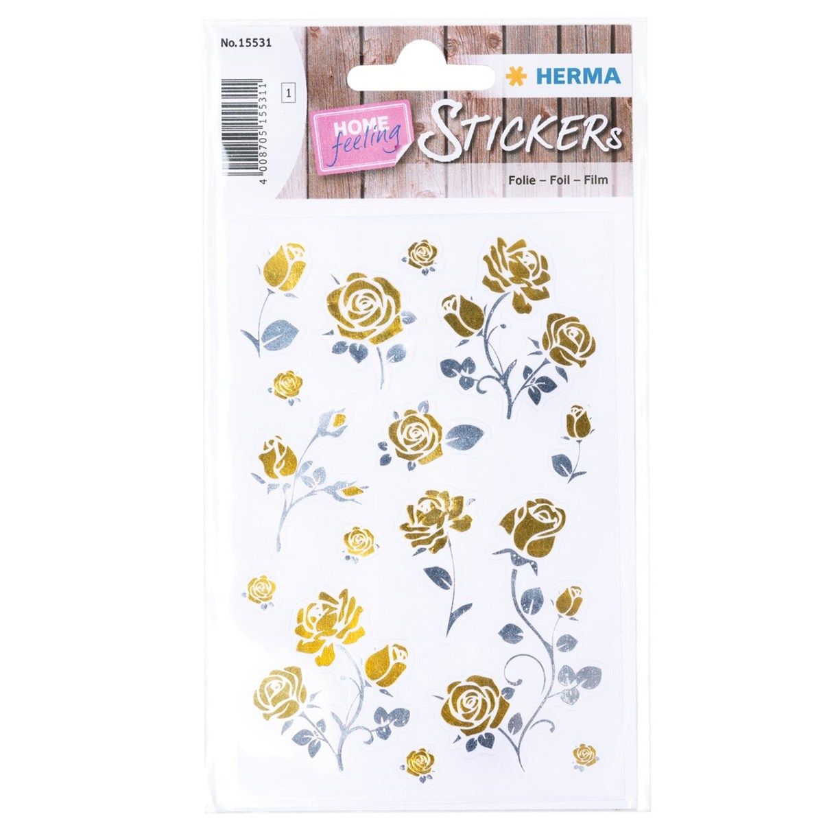 Φωτογραφία προϊόντος: ΟΕΜ Αυτοκόλλητα Herma Decor Stickers Τριαντάφυλλα Χρυσαφί (15531)