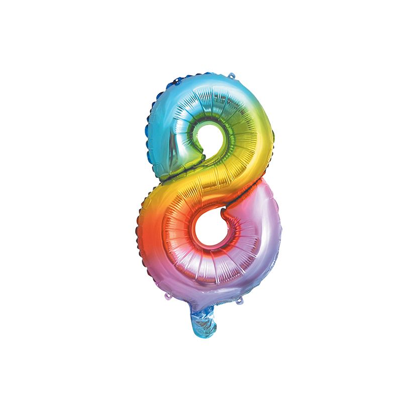 Φωτογραφία προϊόντος: Procos Party Μπαλόνι Decoiation Numeral Foil Balloons Νούμερο 8 35εκ Πολύχρωμο (92731)