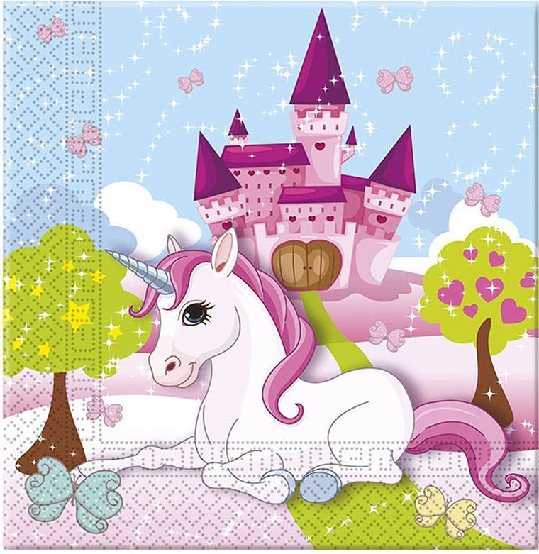 Φωτογραφία προϊόντος: Procos Party Χαρτοπετσέτες Decorata Unicorn 33X33εκ (85673)