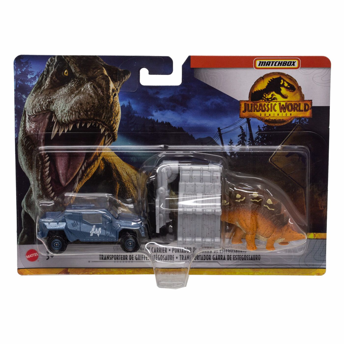Φωτογραφία προϊόντος: Mattel Jurassic World Σετ Αυτοκινητάκια και Δεινόσαυροι Stegosaurus Claw Carrier (HBH87)