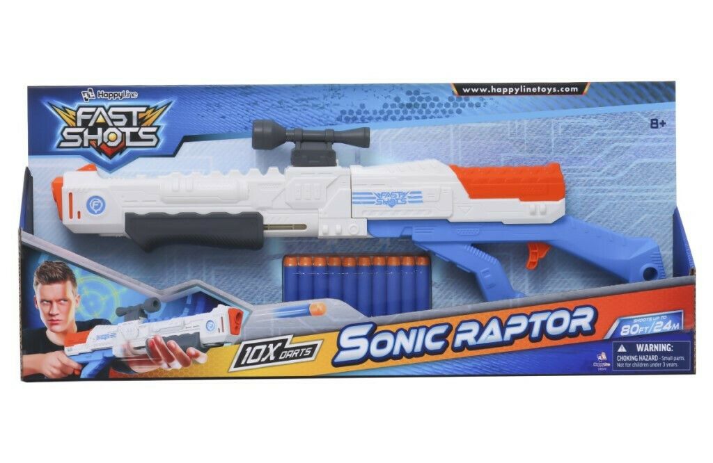 Φωτογραφία προϊόντος: Just Toys Fast Shots Sonic Raptor With 1 Foam Darts (590070)