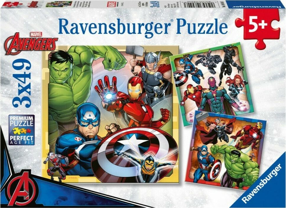 Φωτογραφία προϊόντος: Παζλ 3x49 Ravensburger Avengers (08040)
