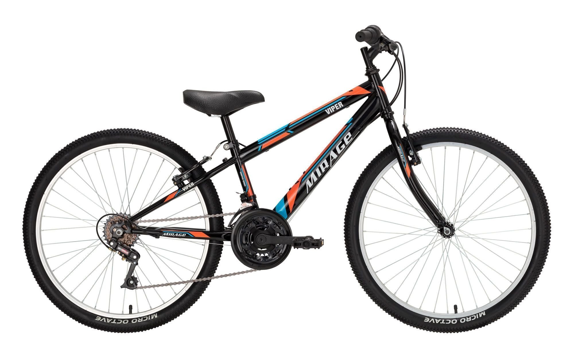 Φωτογραφία προϊόντος: Clermont Bikes Ποδηλατo 24" Viper Mirage 612 Μαύρο 18 ταχυτήτων (Π1-924-612-ΜΑΥΡΟ)