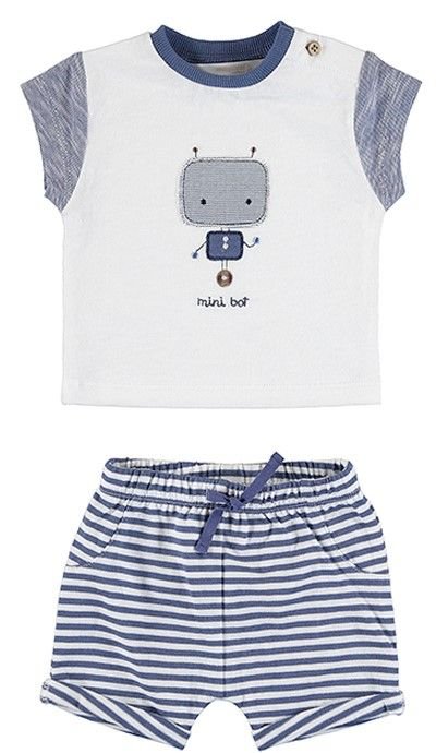 Φωτογραφία προϊόντος: Mayoral New Born Σετ Μακό Ecofriends Ρομπότ Σχέδιο 1 Ριγέ (22-01652-015)