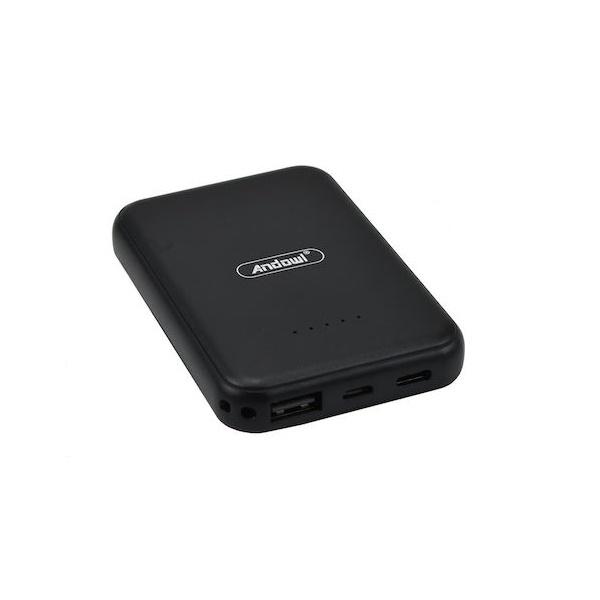 Φωτογραφία προϊόντος: OEM Andowl MagSafe Power Bank 6000mAh με Θύρα USB-A και Θύρα USB-C Μαύρο