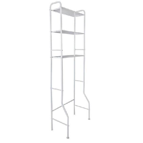 Φωτογραφία προϊόντος: OEM Laundry Rack Stainless Steel Επιδαπέδια Ραφιέρα Μπάνιου Μεταλλική με 3 Ράφια 68x25x160cm White