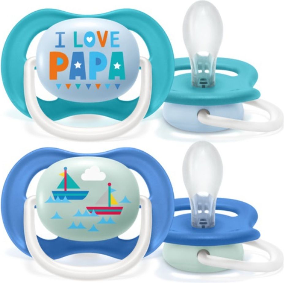 Φωτογραφία προϊόντος: Avent Πιπίλα Ultra Air 6-18M Αγόρι I Love Papa (SCF080/03)