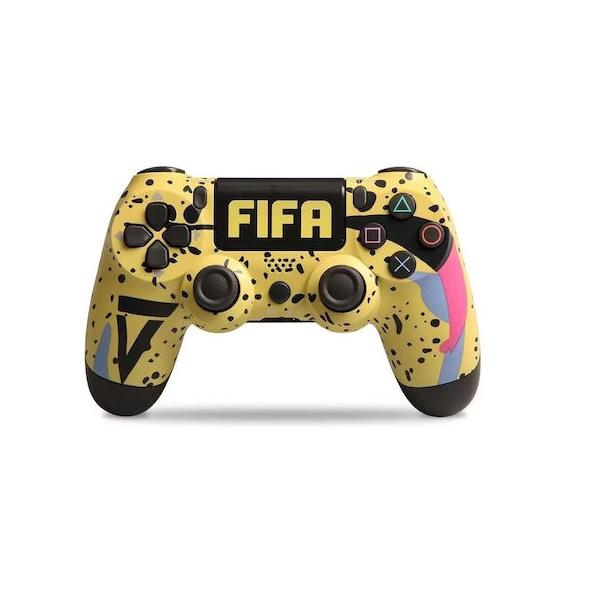 Φωτογραφία προϊόντος: OEM Doubleshock FIFA Ασύρματο Gamepad για PS4 Κίτρινο
