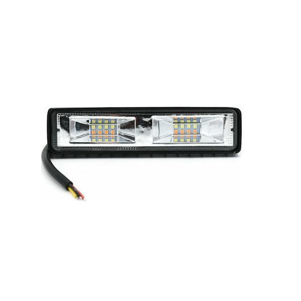 Φωτογραφία προϊόντος: OEM Μπάρα LED Strobe 48W 12v 6000Κ - 3000K Λευκό Πορτοκαλί 14.5cm