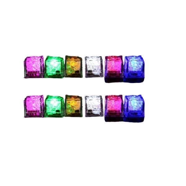 Φωτογραφία προϊόντος: OEM Αδιάβροχο Led Ice Cube Multi Color Αναβοσβήνει Λάμψη Στο Σκοτάδι Led Ice Cube
