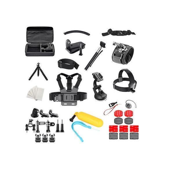 Φωτογραφία προϊόντος: OEM Σετ Αξεσουάρ 50 in 1 για Action Cameras GoPro / SJCam / Xiaomi