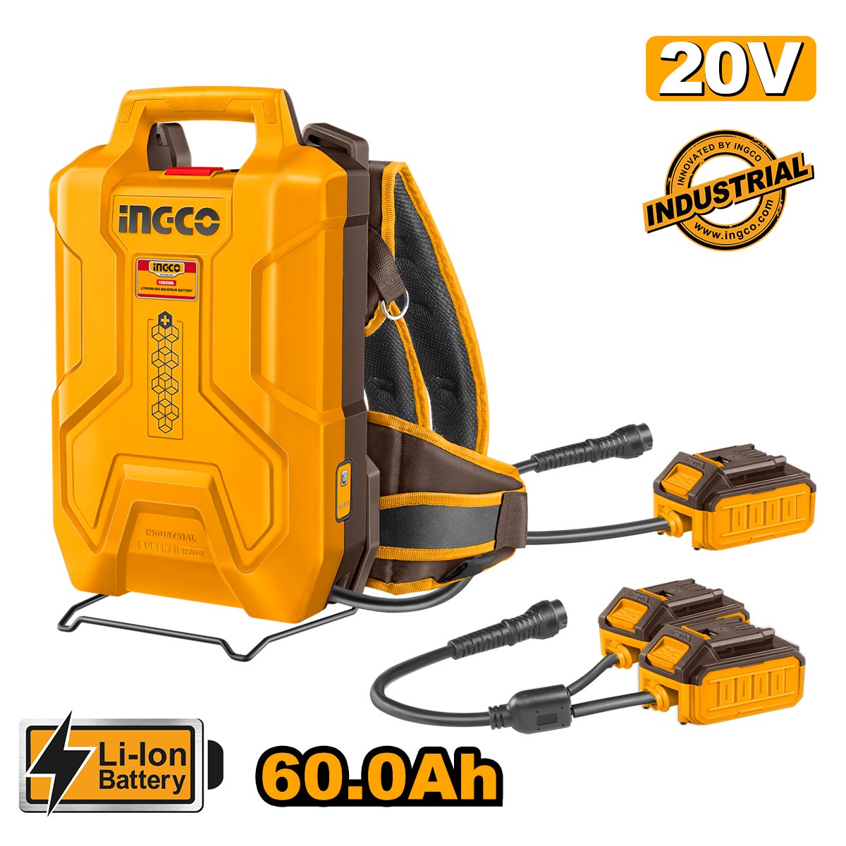 Φωτογραφία προϊόντος: Μπαταρία Πλάτης 20V/20V+20V 60.0Ah/30.0Ah Li-Ion | INGCO | FBLI241110