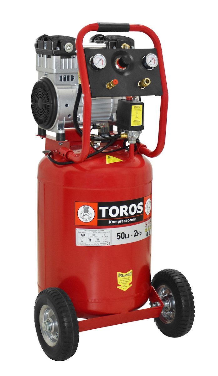 Φωτογραφία προϊόντος: Toros Monoblock Μονοφασικό Κομπρεσέρ Αέρος Χαμηλού Θορύβου με Ισχύ 2hp και Αεροφυλάκιο 50lt 40127