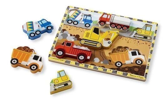 Φωτογραφία προϊόντος: Melissa & Doug Ξύλινο Σφηνώματα Οικοδομικά Οχήματα (13726)