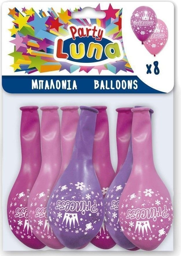Φωτογραφία προϊόντος: ΟΕΜ Luna Party Μπαλόνια 8 Τμχ Princess (000088935)