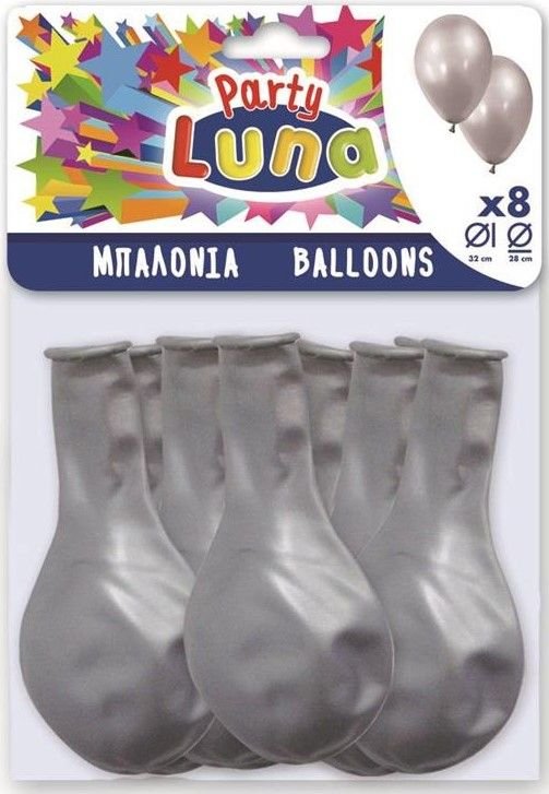 Φωτογραφία προϊόντος: The Littlies Luna Party Μπαλόνια 8 Τμχ Ασημί (000088939)