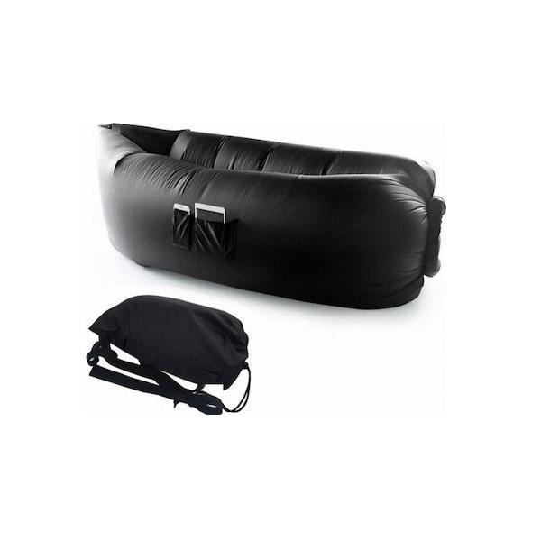Φωτογραφία προϊόντος: OEM Φουσκωτό Lazy Bag με Τσέπη Στο Πλάι σε Μαύρο Χρώμα