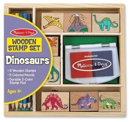 Φωτογραφία προϊόντος: Melissa &amp; Doug Ξύλινο Σετ Σφραγίδες-Δεινόσαυροι (11633)