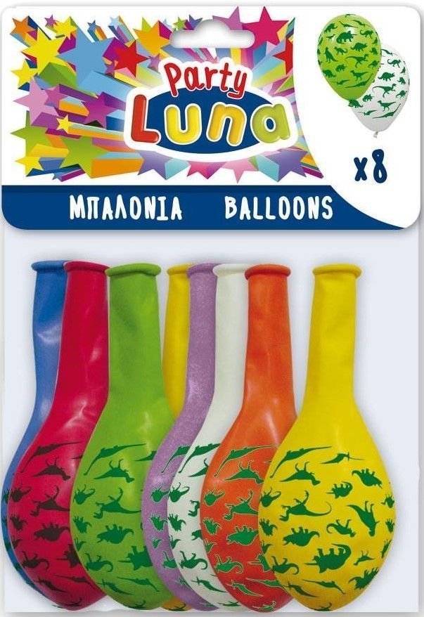 Φωτογραφία προϊόντος: The Littlies Luna Party Μπαλόνια 8 Τμχ Δεινόσαυροι (000088937)
