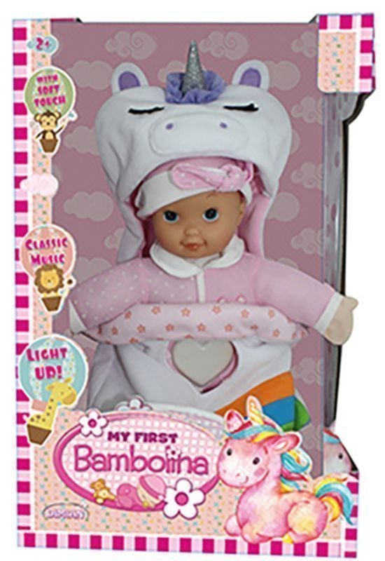 Φωτογραφία προϊόντος: Just Toys Κούκλα Bambolina My First Bambolina 34εκ Υπνόσακος Μονόκερος (FB375)