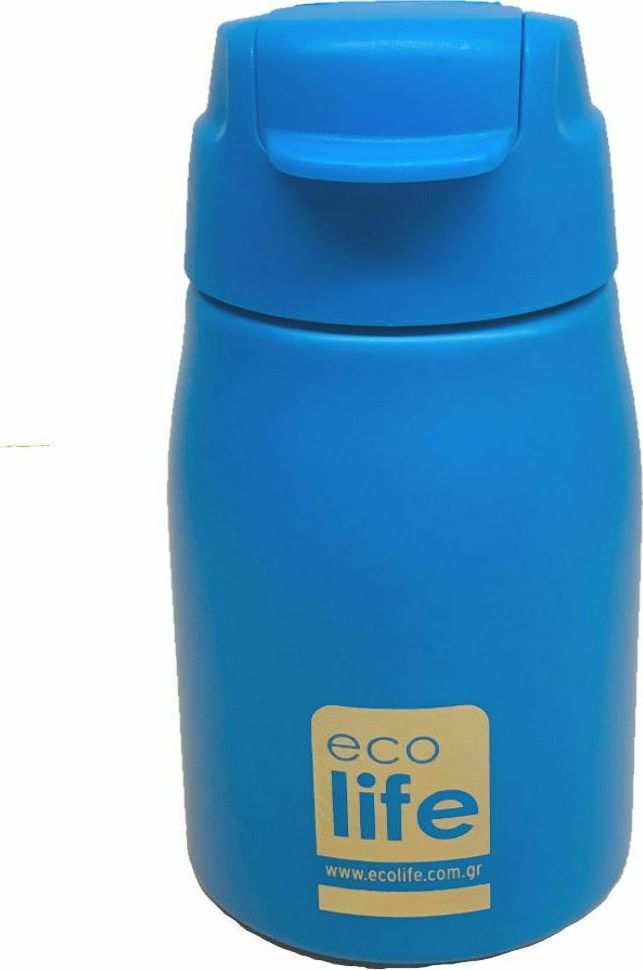 Φωτογραφία προϊόντος: Ecolife Eco Life Μεταλλικό Παγουράκι Με Καλαμάκι 400mL Blue (33-BO-1998)