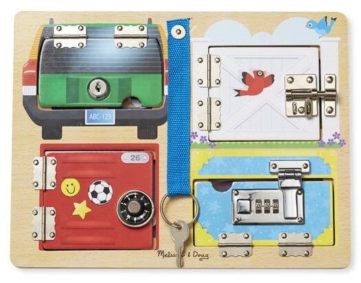 Φωτογραφία προϊόντος: Melissa &amp; Doug Ξύλινο Ταμπλό Με Κλειδώματα (19540)
