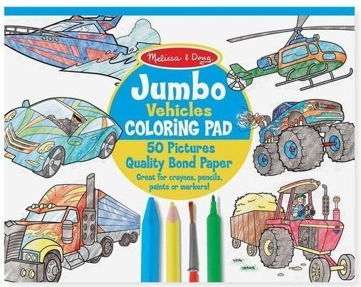 Φωτογραφία προϊόντος: Melissa &amp; Doug Μεγάλο Μπλοκ Ζωγραφικής-Οχήματα (14205)