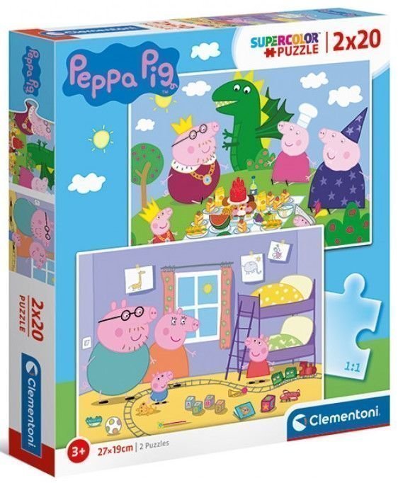 Φωτογραφία προϊόντος: Clementoni Παιδικό Παζλ Super Color Peppa Pig 2x20 τμχ (1200-24778)