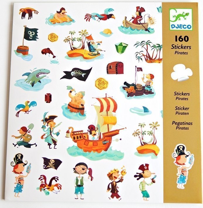 Φωτογραφία προϊόντος: Djeco Σετ 160 Αυτοκολλητα Stickers Πειρατες (08839)
