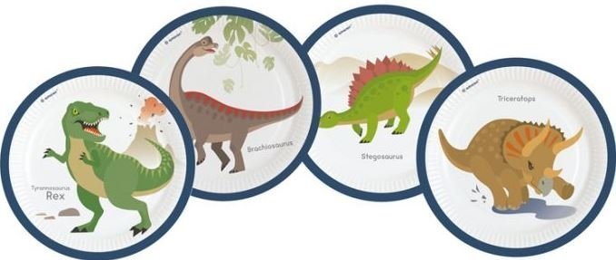 Φωτογραφία προϊόντος: ΟΕΜ Party Πιατα Μεγαλα Happy Dinosaur 23Εκ. Συσκευασια 8 Τμχ (M990396966)