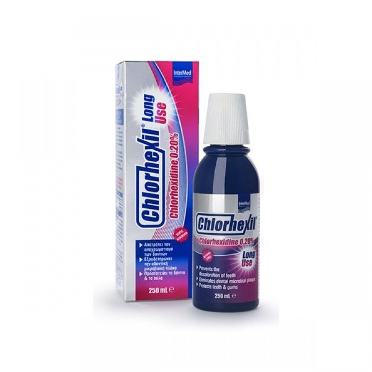 Φωτογραφία προϊόντος: Intermed Chlorhexil 0.20% Mouthwash Long Use Στοματικό Διάλυμα με 0.20% χλωρεξιδίνη, 250ml