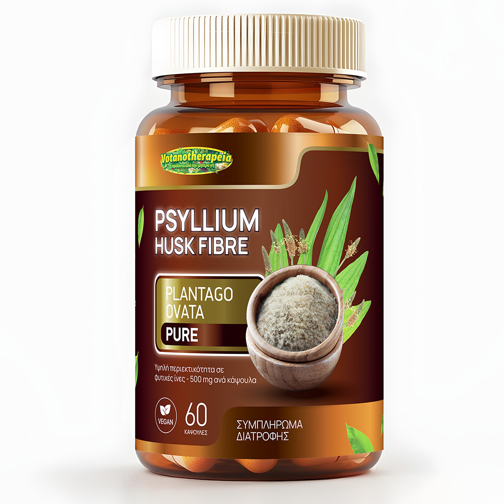 Φωτογραφία προϊόντος: Κάψουλες Ψύλλιο (Psyllium Husk) - 60 κάψουλες