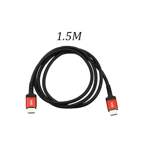 Φωτογραφία προϊόντος: OEM HDMI 2.0 Cable HDMI male - HDMI male 1.5m Μαύρο ΚΟΚΚΙΝΟ 102011