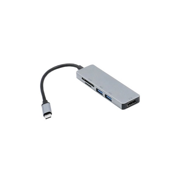 Φωτογραφία προϊόντος: OEM USB-C Docking Station με HDMI 4K Γκρι (101323)