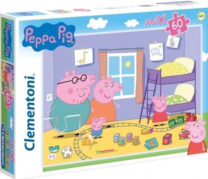Φωτογραφία προϊόντος: Παζλ 60 Maxi Super Color Clementoni Peppa Pig (1200-26438)