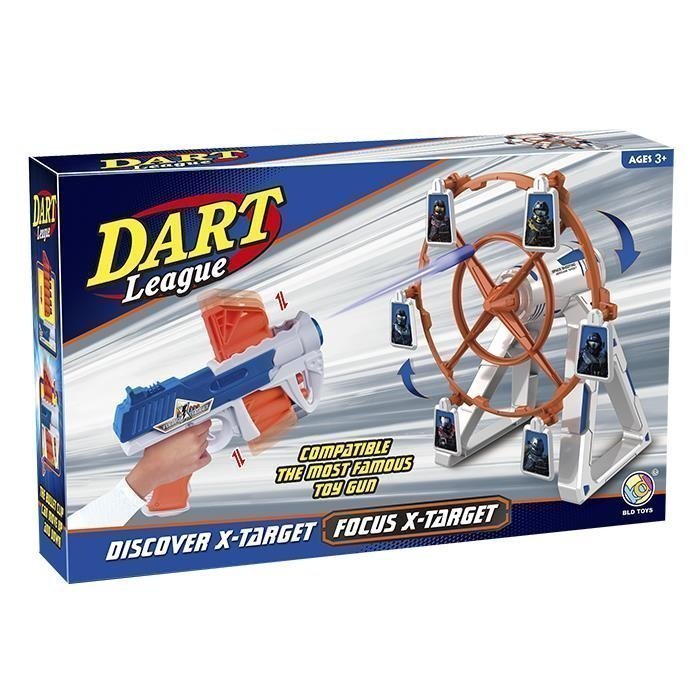 Φωτογραφία προϊόντος: Blue Toys Στόχος Dart League Shooting Dart Games Με Όπλο, Μουσική Και Αέρα (MKK953682)