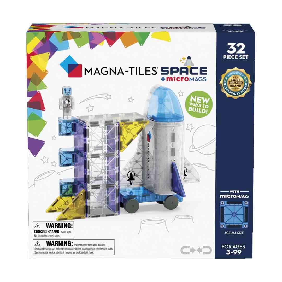 Φωτογραφία προϊόντος: 242032 Magna-Tiles Μαγνητικό παιχνίδι κατασκευών Space +micromags 32 Τεμάχια