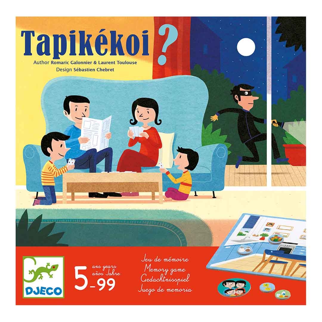 Φωτογραφία προϊόντος: 08542 Djeco Επιτραπέζιο παιχνίδι Μνήμης Tapikekoi Βρείτε τα κλεμμένα αντικείμενα