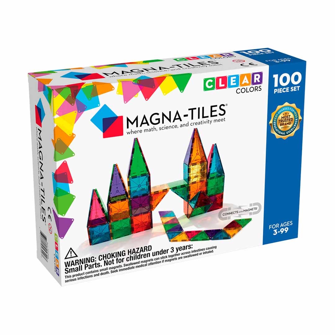 Φωτογραφία προϊόντος: 04300 Magna-Tiles Μαγνητικό παιχνίδι κατασκευών Clear Colors 100 Τεμάχια