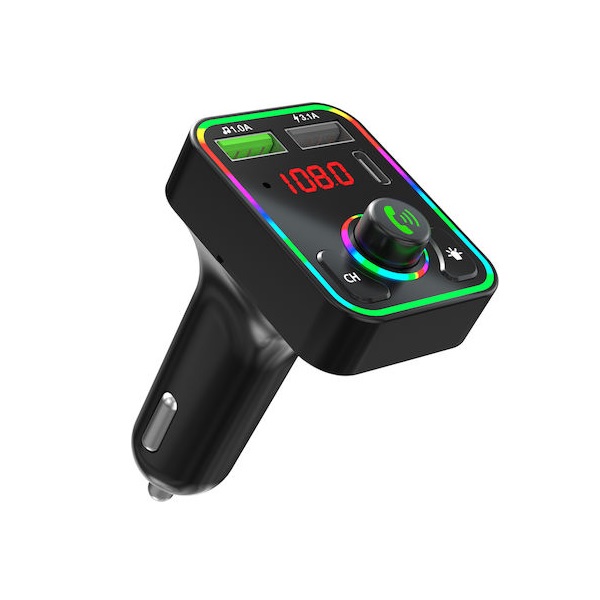 Φωτογραφία προϊόντος: OEM Soultronic FM Transmitter Αυτοκινήτου F3 με Bluetooth / Type-C / USB