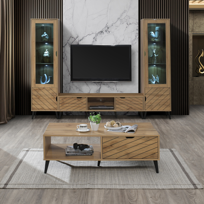 Φωτογραφία προϊόντος: Τραπέζι σαλονιού Thelma pakoworld oak μελαμίνης 120x60x41.6εκ