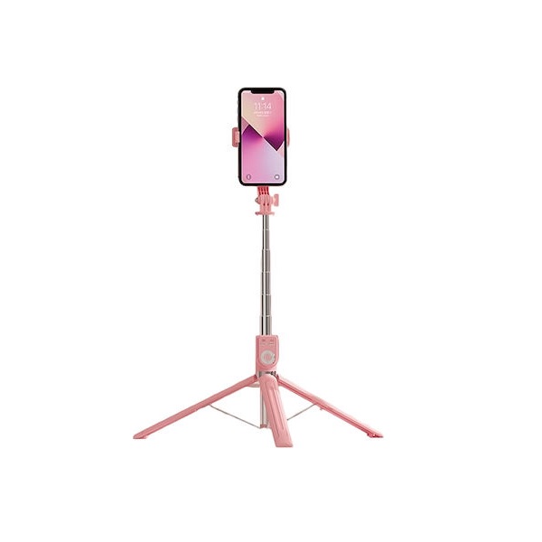 Φωτογραφία προϊόντος: OEM P86-TC Selfie Stick με Τηλεχειριστήριο Ροζ
