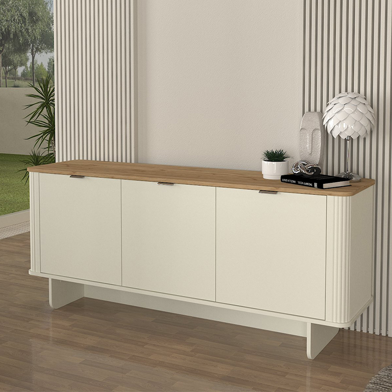 Φωτογραφία προϊόντος: Μπουφές Bohema Megapap χρώμα ivory - sepet oak 180x47x76,6εκ.