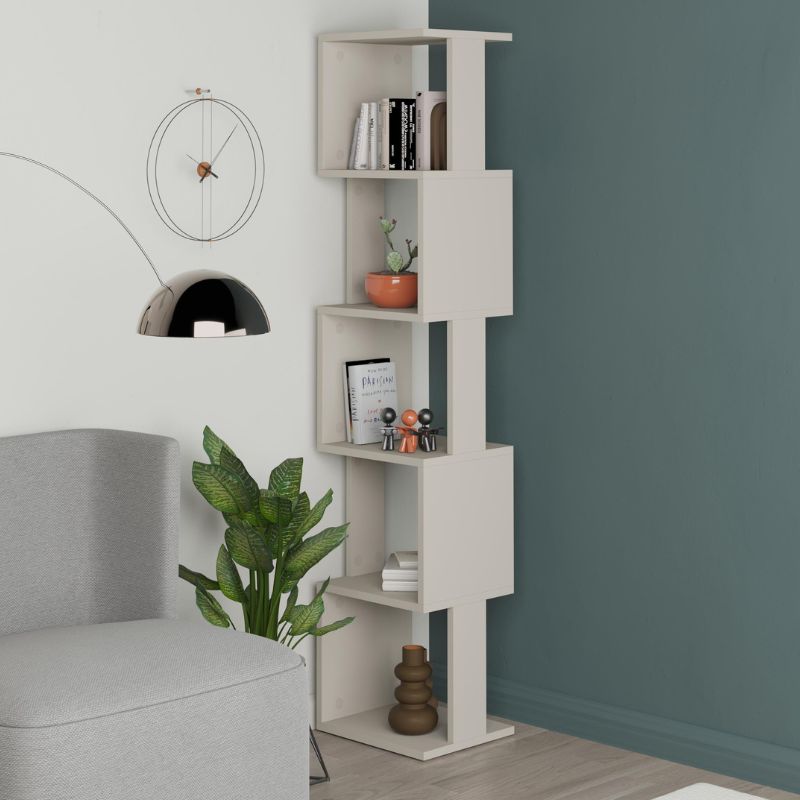 Φωτογραφία προϊόντος: Βιβλιοθήκη Piri Megapap χρώμα sandstone 35x30x161εκ.
