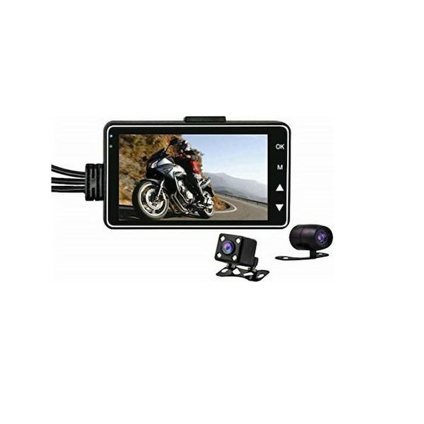 Φωτογραφία προϊόντος: OEM TR-608026 Σετ Κάμερα DVR Μοτοσυκλέτας 1080P με Οθόνη 3" &amp; Κάμερα Οπισθοπορείας