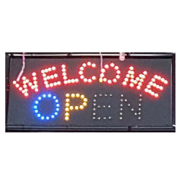 Φωτογραφία προϊόντος: OEM Welcome Open Πινακίδα LED με Κίνηση Μονής Όψης 50x26cm 23605192