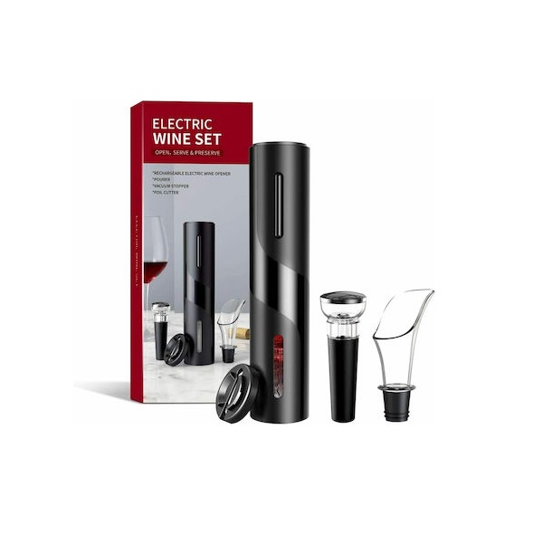 Φωτογραφία προϊόντος: OEM Electric Wine Set - Σετ 4τεμ. Ηλεκτρικό Ανοιχτήρι Μπουκαλιών Λειτουργία με Μπαταρίες 40613100