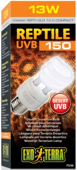 Φωτογραφία προϊόντος: Exo Terra Repti Glo 10.0 UVB150 λάμπα UVB για ερπετά της ερήμου