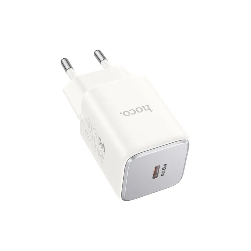 Φωτογραφία προϊόντος: 2ADD149A-D3CC-EF11-9A7B-C174DFB988E4 Φορτιστής Ταξιδίου Hoco N43 Vista με USB-C PD30W GaN Tech Small Size Λευκό